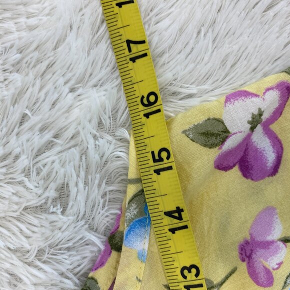 Vintage AMY TOO! Yellow High Neck Floral Sun Dress Girls Size 8 - Picture 5 of 7